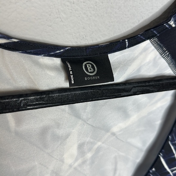 Bogner navy leaf athletic tank M - Picture 2 of 6